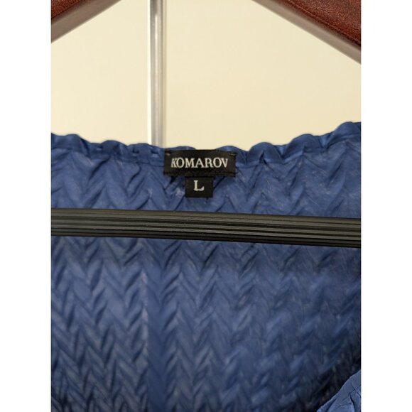 Komarov Dark Blue Embroidered Dress - Picture 2 of 5